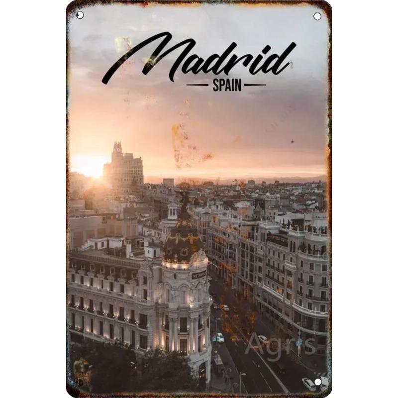 Metallschild New York Cityscape, Wandkunst zum Thema Reisen 20x30cm