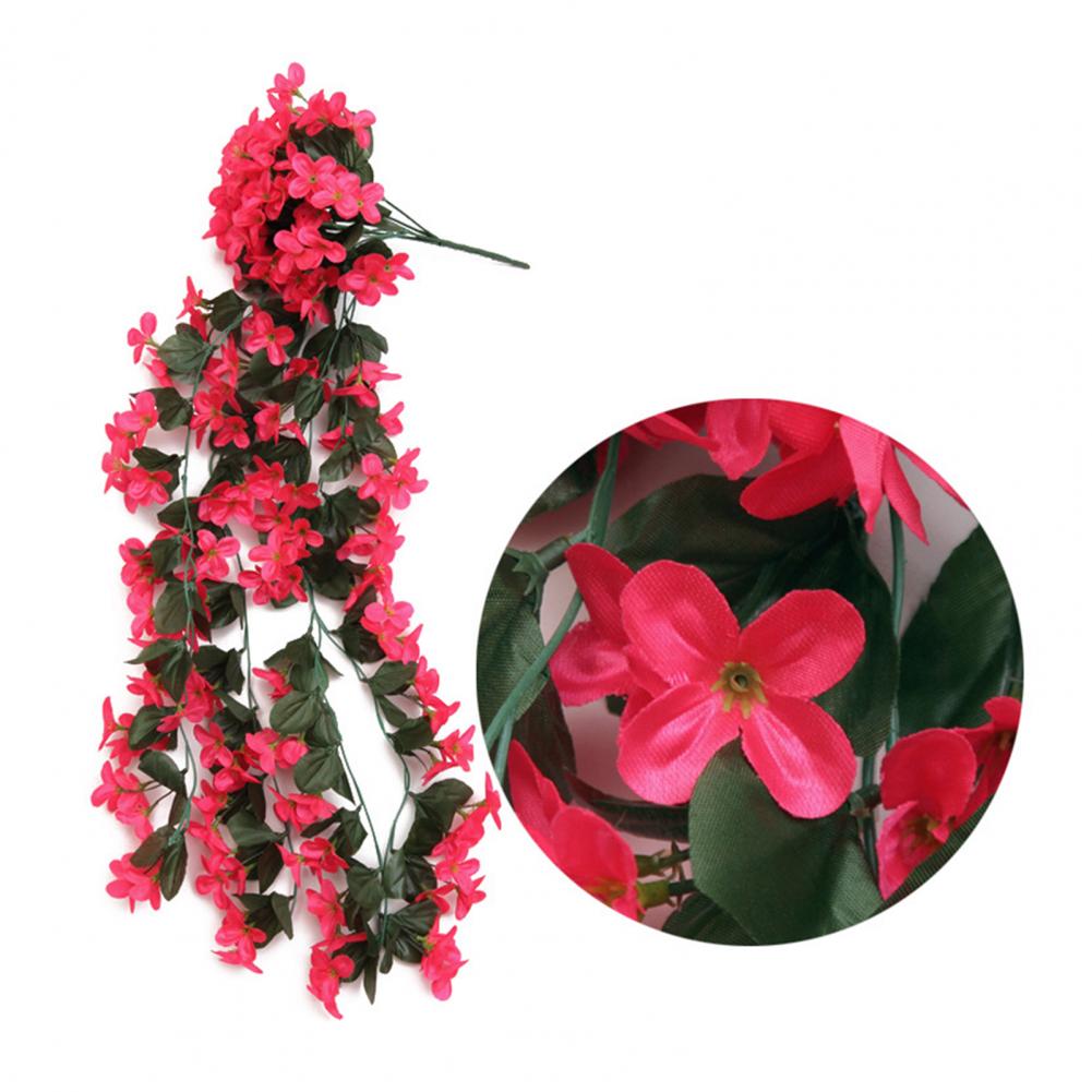 

Artificial Vines Silk Artificial Flowers for Home Decor Outdoor Artificial Fall Fake Flowers Hanging Vines for Home for Porch L рожевий червоний колір
