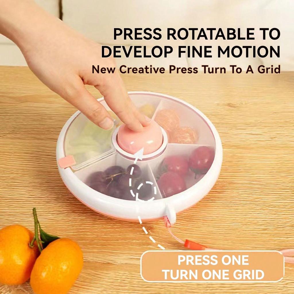 Spinning Snack Container, 360° Rotating ABS Large Capacity Rotating Snack Containers For Kids with Colorful Appearance