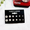 Cross-Border Pearl & Gold Hoop Earrings: Creative French Retro 6-Piece Set for Women