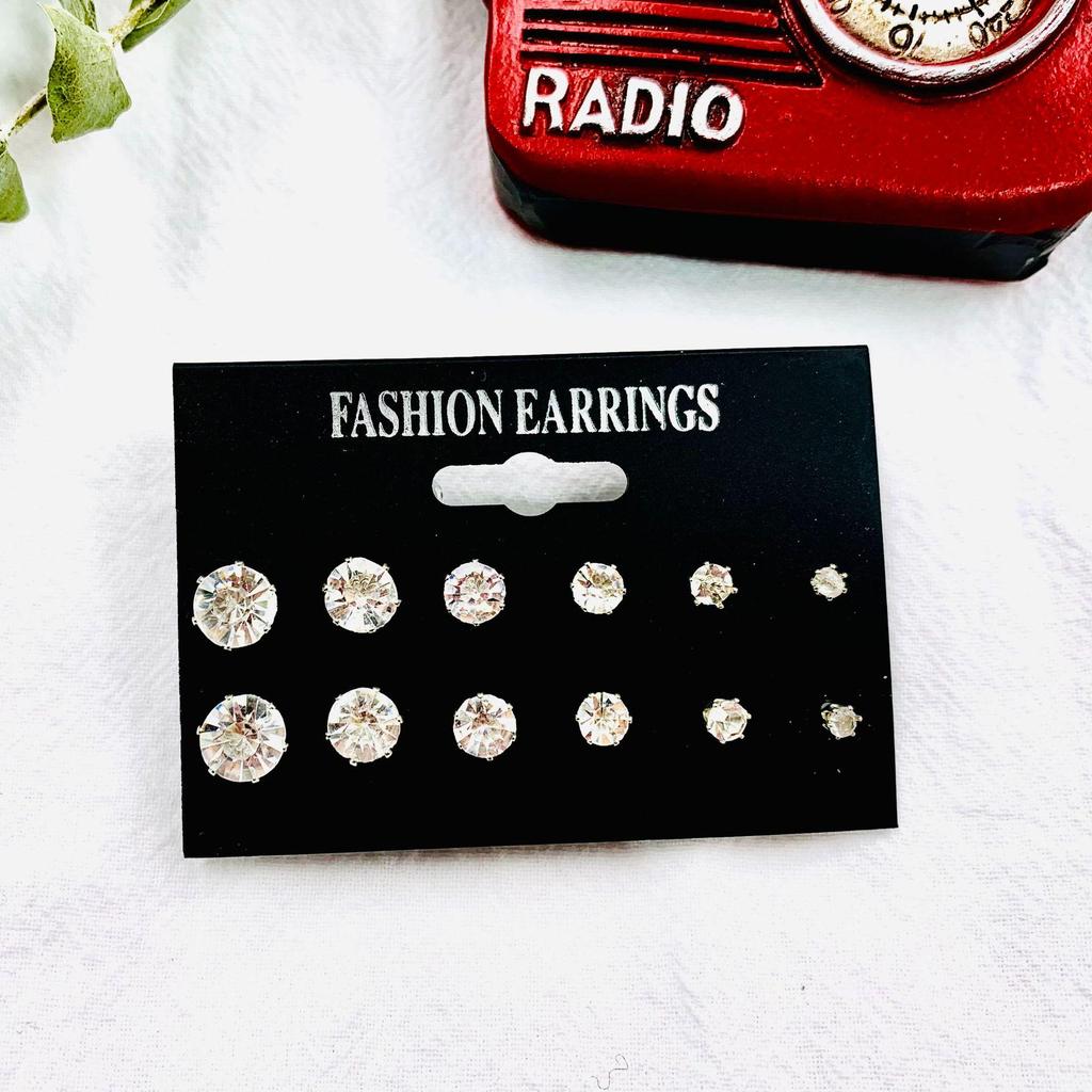 Cross-Border Pearl & Gold Hoop Earrings: Creative French Retro 6-Piece Set for Women