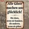 Guest Welcome Aluminum Metal Sign Vintage Farmhouse Entryway Wall Decor Plaque