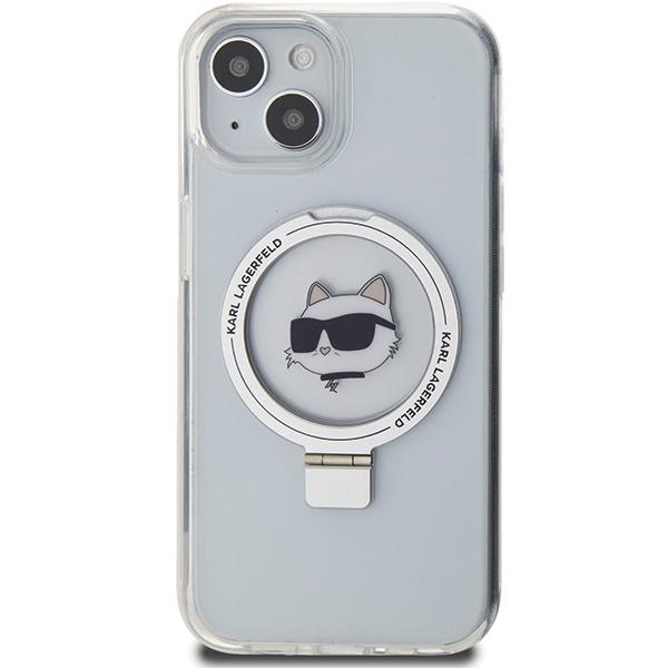 Karl Lagerfeld Klhmp15Mhmrschh Iphone 15 Plus / 14 Plus 6.7 Biały/White Hardcase Ring Stand Choupette Head Magsafe