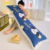 Skin Friendly and Breathable Four Season Cotton Lace Double Pillowcase for Couples Thick and Long Pillow Core Home Bedside Backrest Bedclothes