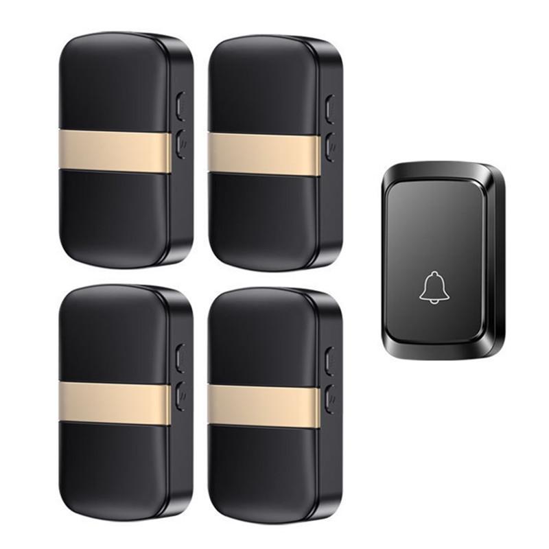 Battery-Powered Wireless Doorbell with DC Remote & Simple Call Button for Elderly, Dual Power