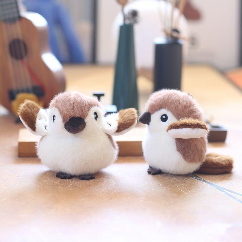 Delightful Miniature Bird Plush Toy Keychain Perfect For Bags And Soft Decor