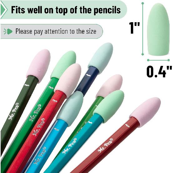 Mr. Pen- Pencil Erasers Toppers, 120 Pack, Pastel Colors, Erasers for Pencils, Pencil Top Erasers, Pencil Eraser