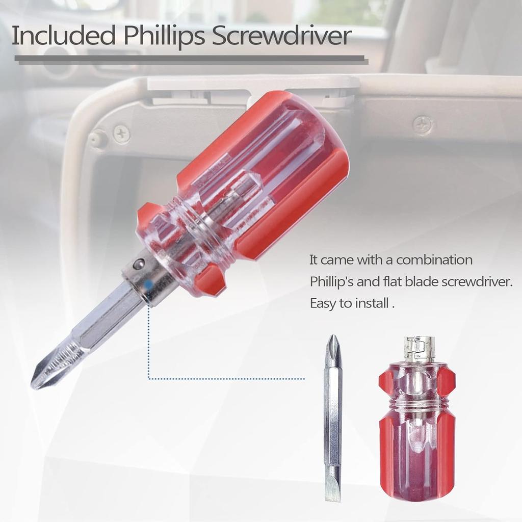 Front Center Console Lid Latch Compatible With 2005-2012 Toyota Tacoma Interior Armrest Console Latch Replacement #58910AD030B0 – Gray 41042