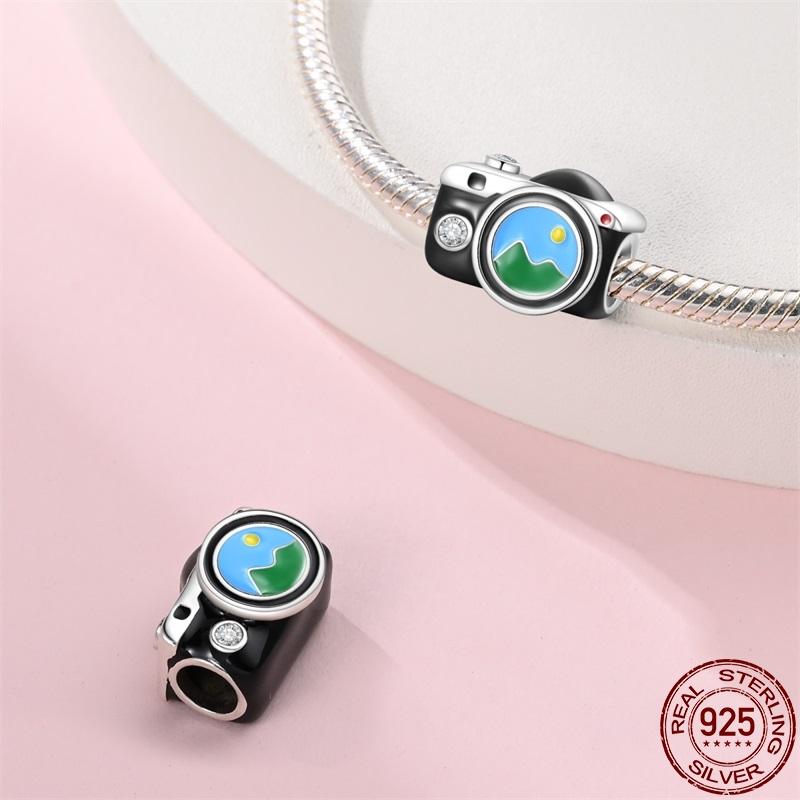 Copper Off-Road Vehicle Camera Travel Art Pendant Compatible With Original 3Mm Pan Bracelet Jewelry For Women Birthday Jewelry Piece Present