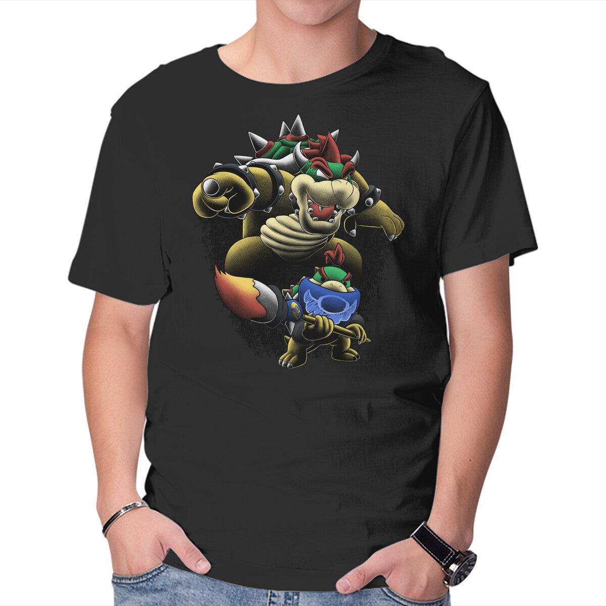 Unisex Crew Neck T-Shirt Koopa Royal Duo Graphic Short Sleeve Casual Tee XS