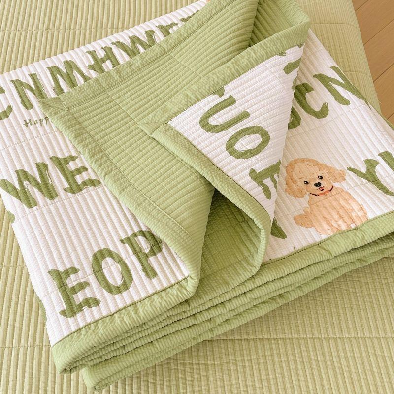 New Bed Cover Three Piece Set Thickened Cotton Bed Sheet Blanket Kang Single Suitable for All Seasons