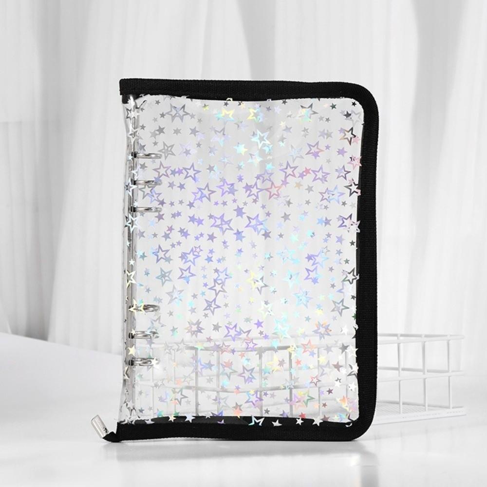 PVC Kpop Idol Photo Album Loose Leaf Photocard Holder New Laser Star Zipper Binder Collect Book