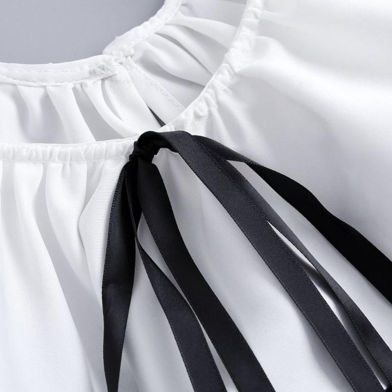 Fashion Laceup Tied Collar Neckpiece Decorative Cape Shawl Collar For Women Daily Styling and Formal Outfit Decoration