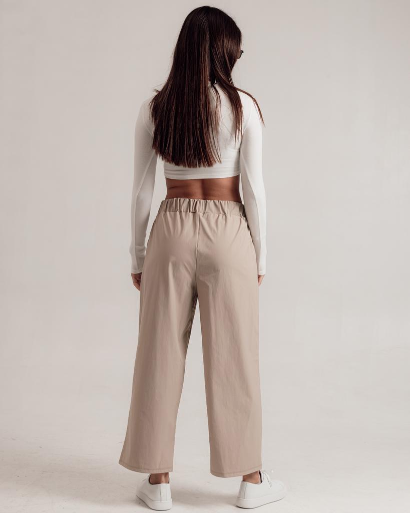 Women's Trousers Butella 16554 M Beige