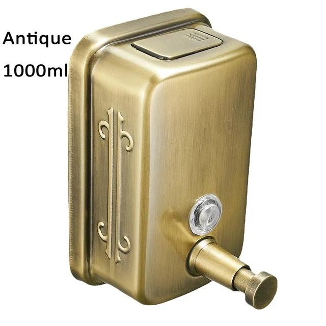 Black 304 Stainless Steel Bathroom Liquid Soap Antique Shampoo Dispenser Gold Polished Wall Mounted Bathroom Accessories