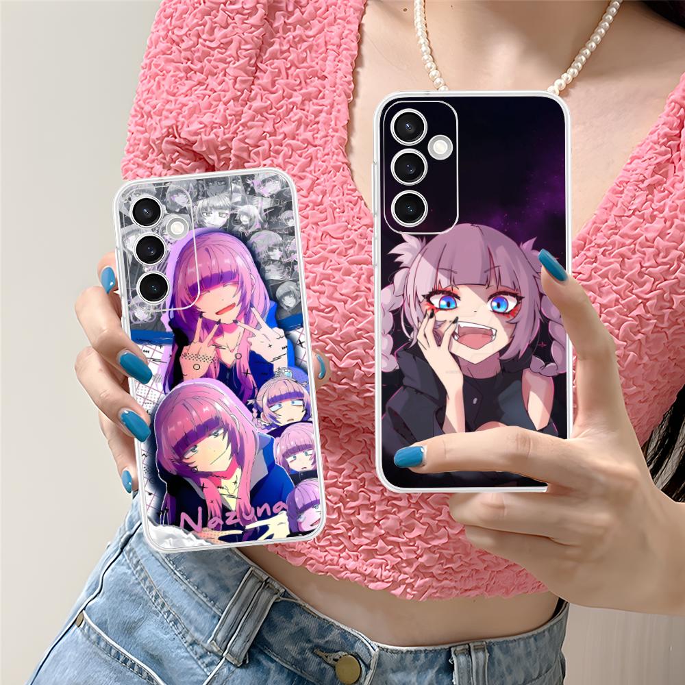 Call Night Nazuna Clear Mobile Phone Case for Samsung Galaxy S25 S24 S23 S22 S21Plus FE Ultra Colorful Cover