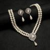 Elegant Cross-Border Pearl Necklace & Earrings Set - Light Luxury Design
