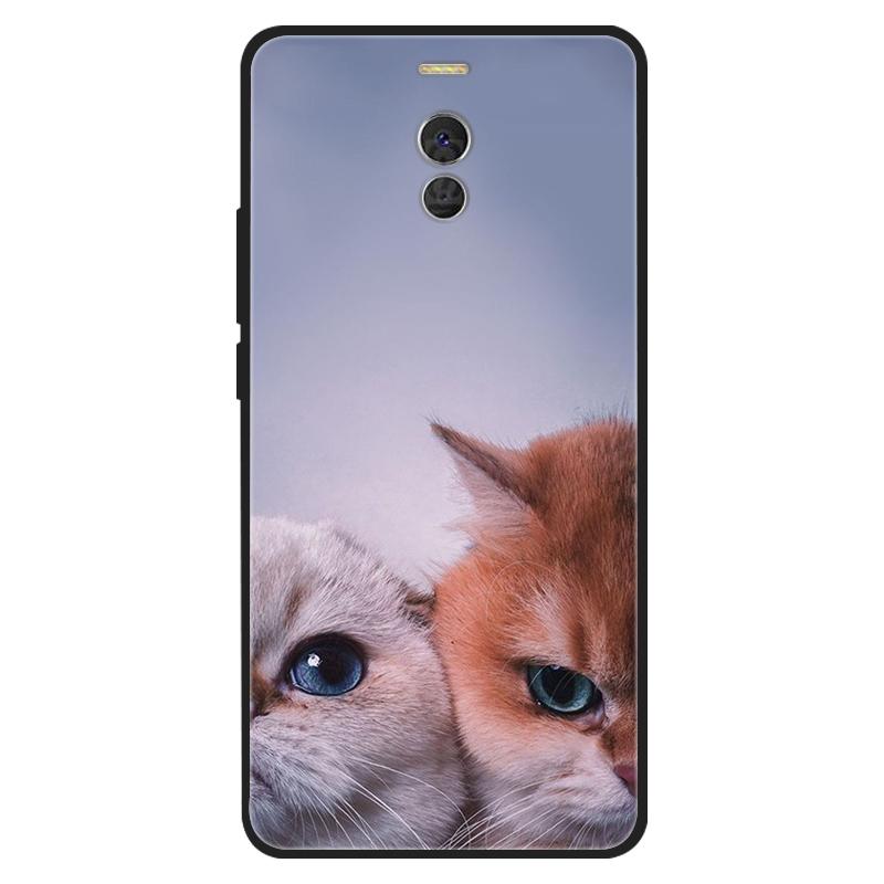 For Meizu M6 Note Case Silicone Cat Painted Soft Black Cover for Meizu M6Note M3 Note 8 Cover TPU Coque Protective Capa