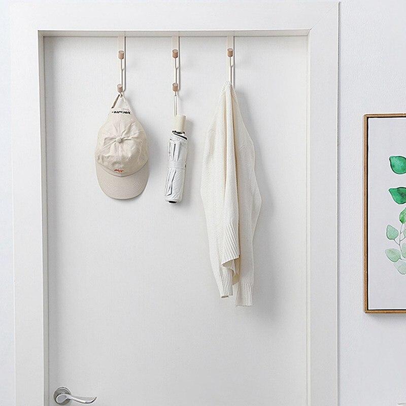 Creative Personality Letterless Carbon Steel Door Back Coat Hanger Household Coat Bag Hanging Bathroom Door Back Coat Hanger