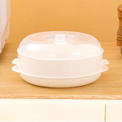 Microwave Steamer Multifunctional Stackable Pot with Lid Vegetable & Fish Cooker for Meal Lunch Vegetables Cooking Reheating