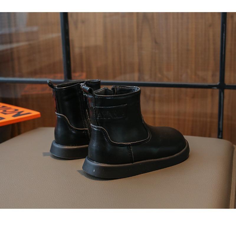 Children's Boots Winter New Velvet Women's Treasure Boots Cotton Boots Fashion Leather Boots Children's Boots Girls' Short Boots
