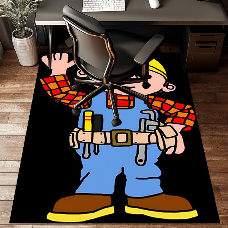 The Builder's Adventure Floor Mat for Living Room, Game Rooms, Office, Bedroom, Office Floor Mat Playful Design, Christmas fan gifts