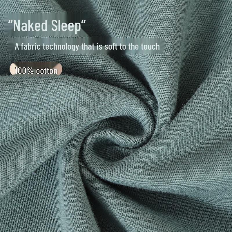 Cat Man 2025 Men's All-Cotton Long Sleeve Homewear Set for Teens