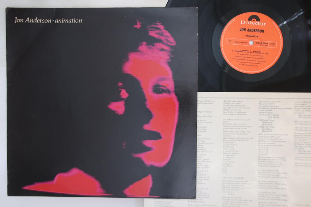 LP Record JON ANDERSON - Animation POLD5044 POLYDOR 1982 UK Rock Used