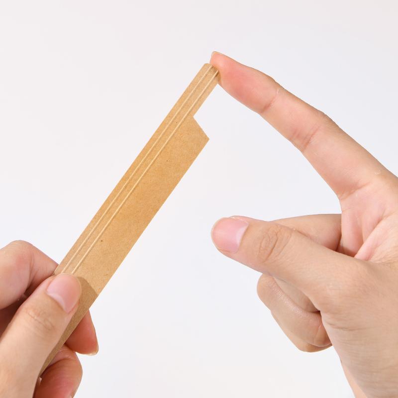 50Pcs Reusable Kraft Paper Bag Mouth Clip Packaging Bag Seal Self-Adhesive Coffee Tea Bread Snack Bag Kraft Paper Sealing Strip