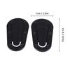 2Pcs Universal Car Bonnet Decorative Lock Sticker Auto Hood Decal Stickers (Black Carbon Fiber)