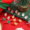 6-12 Pair Christmas Earrings For Women Xmas Tree Elk Snowman Santa Claus Snowflake Stud Earring Set New Year Party Jewelry Gift