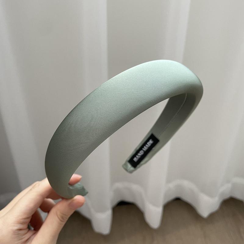 Fashion Women Thick Sponge Headband Padded Ladies Hair Band Girl Hair Hoop Satin Covered Soft Headwear Hair Accessories Bezel