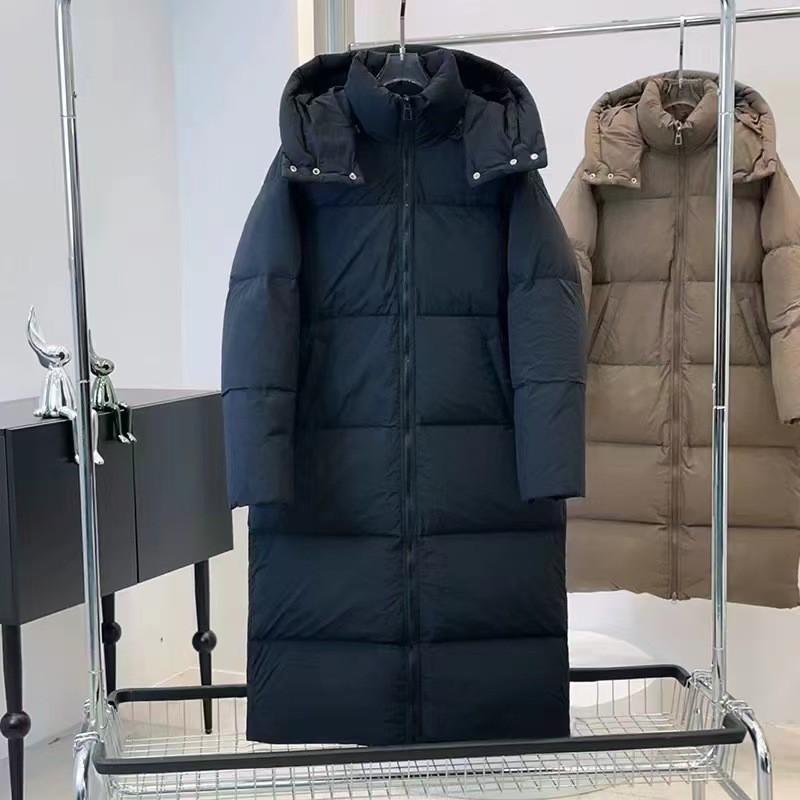 Womens Long Down Coat Winter 2026 Hooded Thick Warm LooseKorean StyleKorean StyleWomens