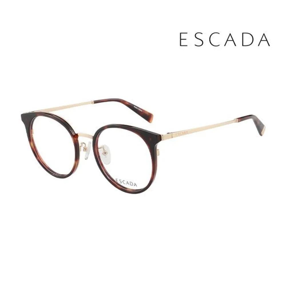 Escada Eyeglass Frames VES A45F 0G21 Round Horn-rimmed Glasses for Women and Men VES A45F 0G21_C [51]