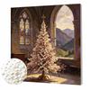 DIY Mini Framed Pearl Painting Kit Christmas Tree Cross Beads Canvas Home Decor Painting