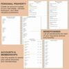 End of Life Planner – Final Arrangements Organizer for Beneficiary, Will Preparation, Last es & Funeral Planning, 5.8" x 8.5", Rose Leaf