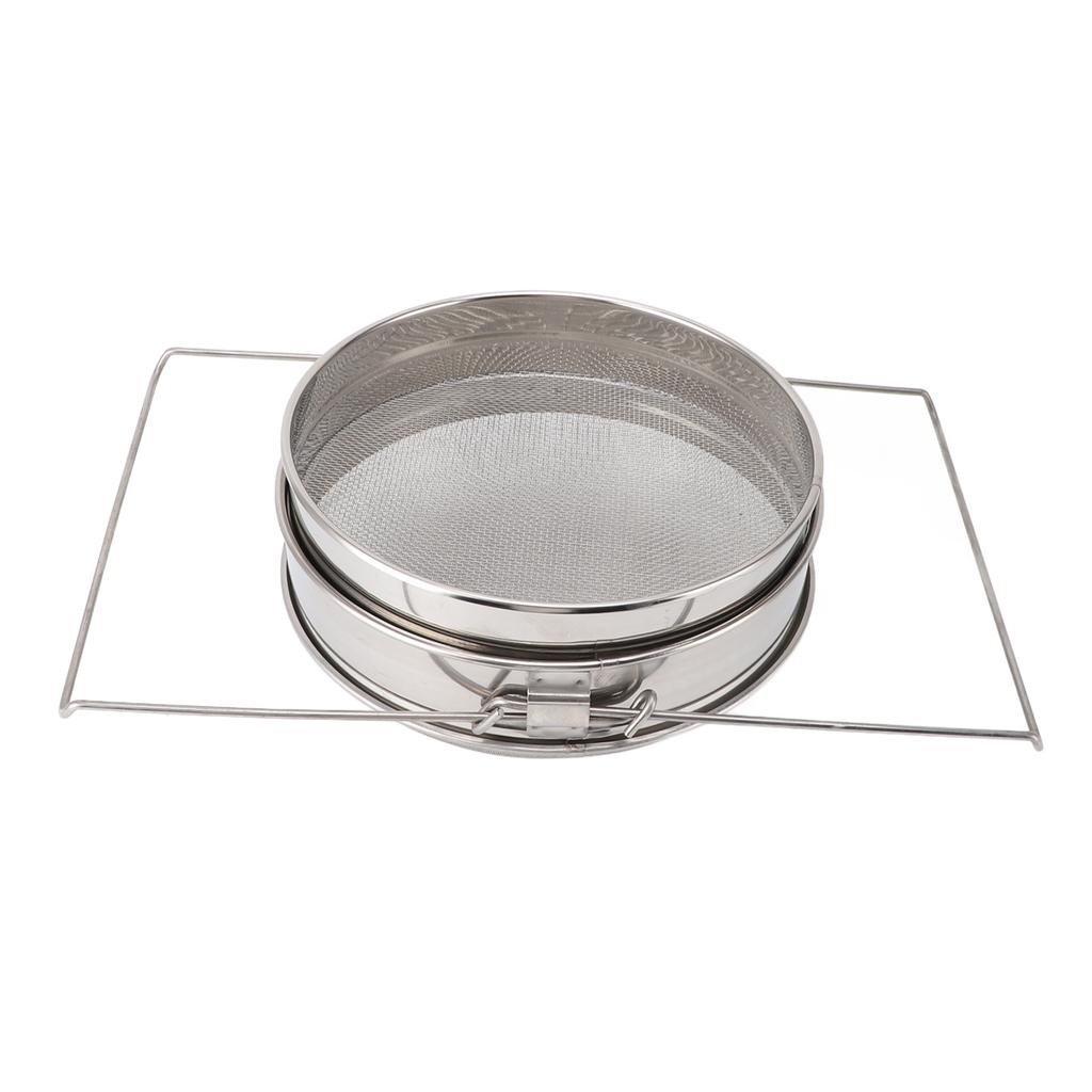 Edelstahl Honigsieb Doppelsieb Maschenfilter Imkereiausrüstung Werkzeuge Doppeltes Bienensieb