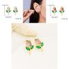 Romantic Tulip Flower Stud Earrings For Women Copper Glass Spring Jewelry