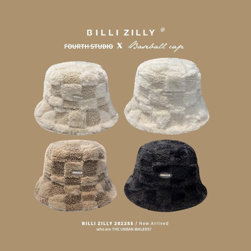 Women's Fashion Cap Autumn and Winter Thicken Warm Hat Korean Style Cold Proof Windproof Sherpa Bucket Hat
