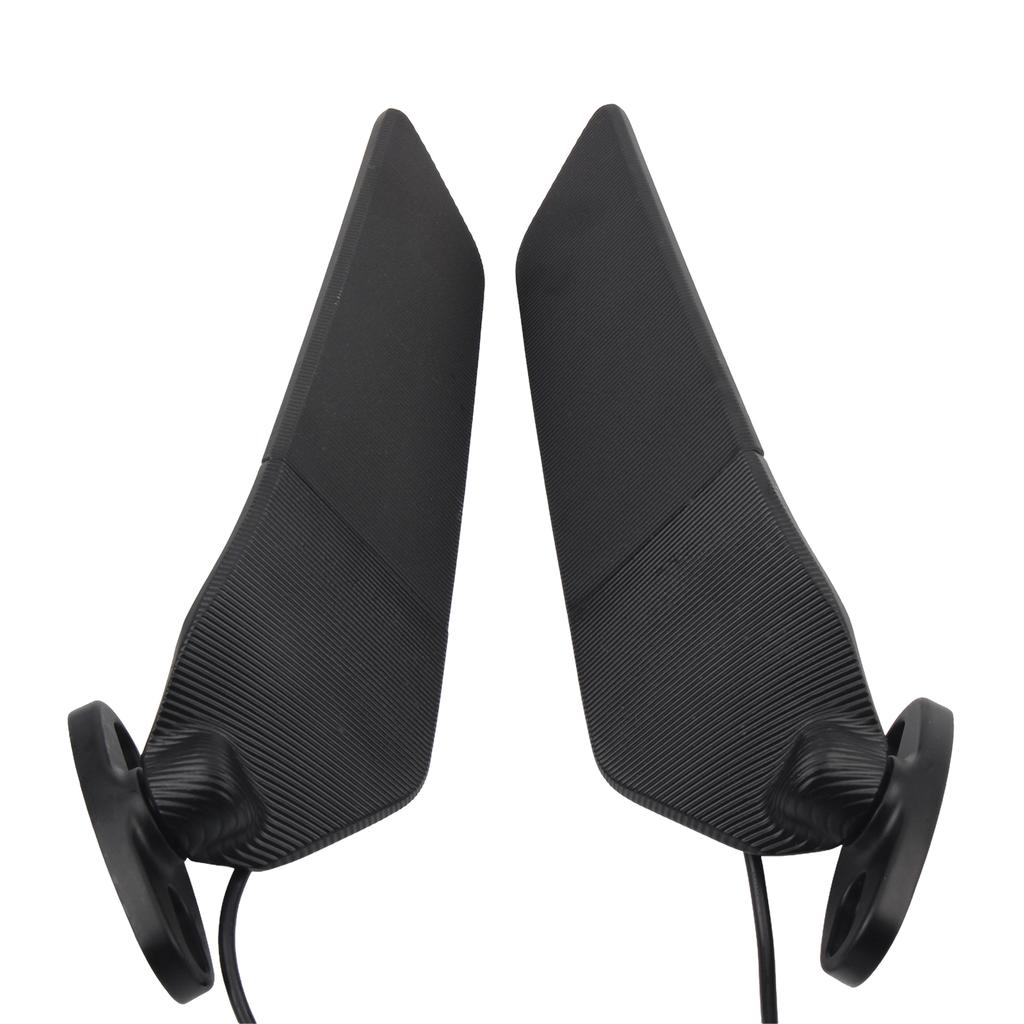 For Honda Yamaha Suzuki KAWASAKI Ducati Motorcycle Mirrors with LED Light Motorbike Winglets Wing Side Mirrors Adjustable