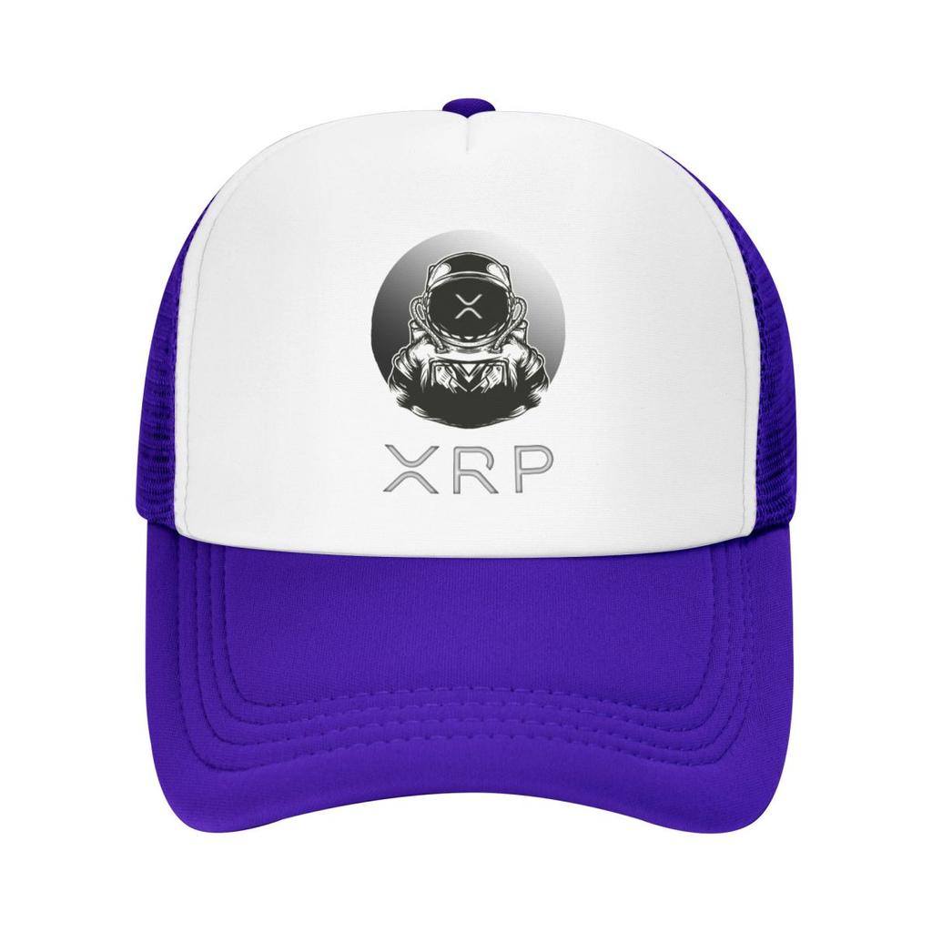 Individuelle Punk Ripple XRP To The Moon Baseballkappe für Herren Damen Atmungsaktive Bitcoin Trucker-Kappe Outdoor Snapback-Hüte