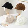 British Retro Korean Women's Beret Painter Hat Simple Trendy Octagonal Duck Tongue Summer Caps Pure Color Thin Spring Hats