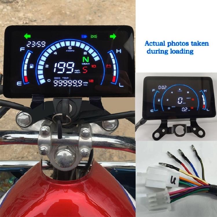 Waterproof Motorcycle Dashboard Odometer 12V Speed Measurement Instrument for CG125, ITALIKA EX125 FORZA125 FT125 Riders