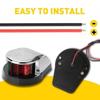 Super Bright Navigation Light Red-Green LED Light Chrome Housing For Boat Marine