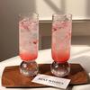 1 Stuks Rechte Glazen Beker Met Balhouder Koffiemelkglas Beker Met Bubbelbodem Bierglas, Sapglas