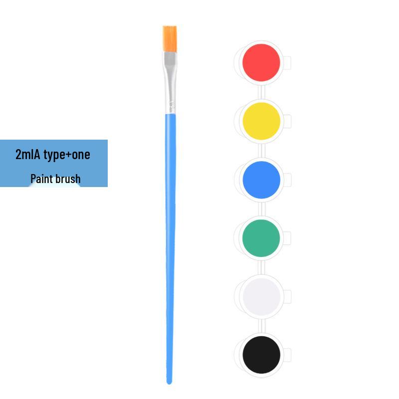 Set de 12 culori de vopsea acrilică pentru copii pentru artă studențească: 6-Pan & 8-Pan cu Benzi de Vopsea pentru Păpuși de Ipsos