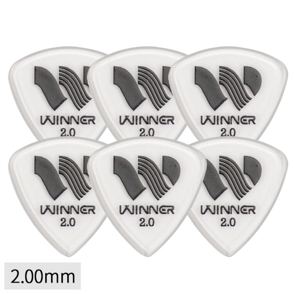 Professional 6 Pcs Winner Guitar Picks Large Triangular Anti-Slip Electric Guitar Picks 2.0MM Thick Guitar Parts Guitar Playing