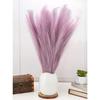 3 Pcs  Pampas Grass Small Fluffy Artificial Flowers Fake Flower for Home, Table, Festive Decoration and Craft Items (Without Vase Pot) (Light Purple)