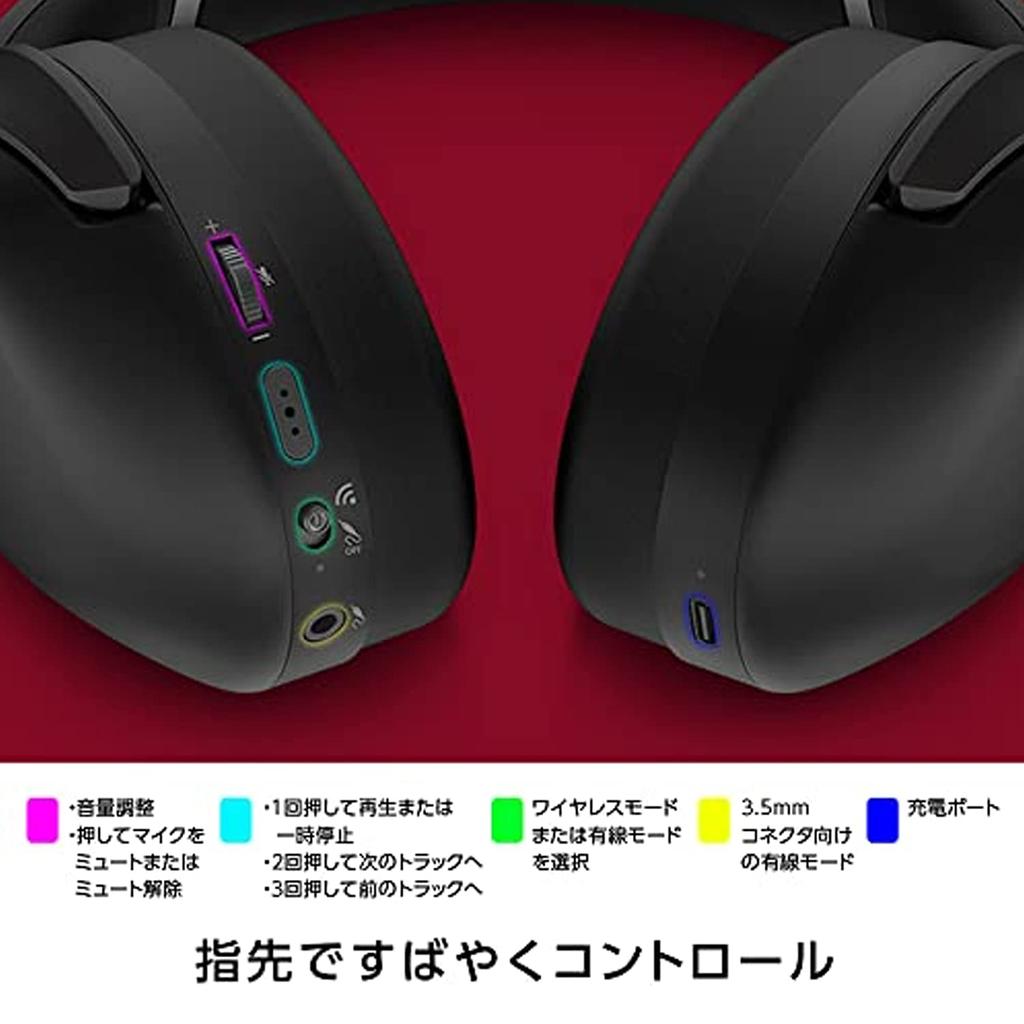 ASUS ROG STRIX GO Wireless Gaming Headset for Nintendo Smart and PS4 2.4 PC, Mac, Switch, Devices,