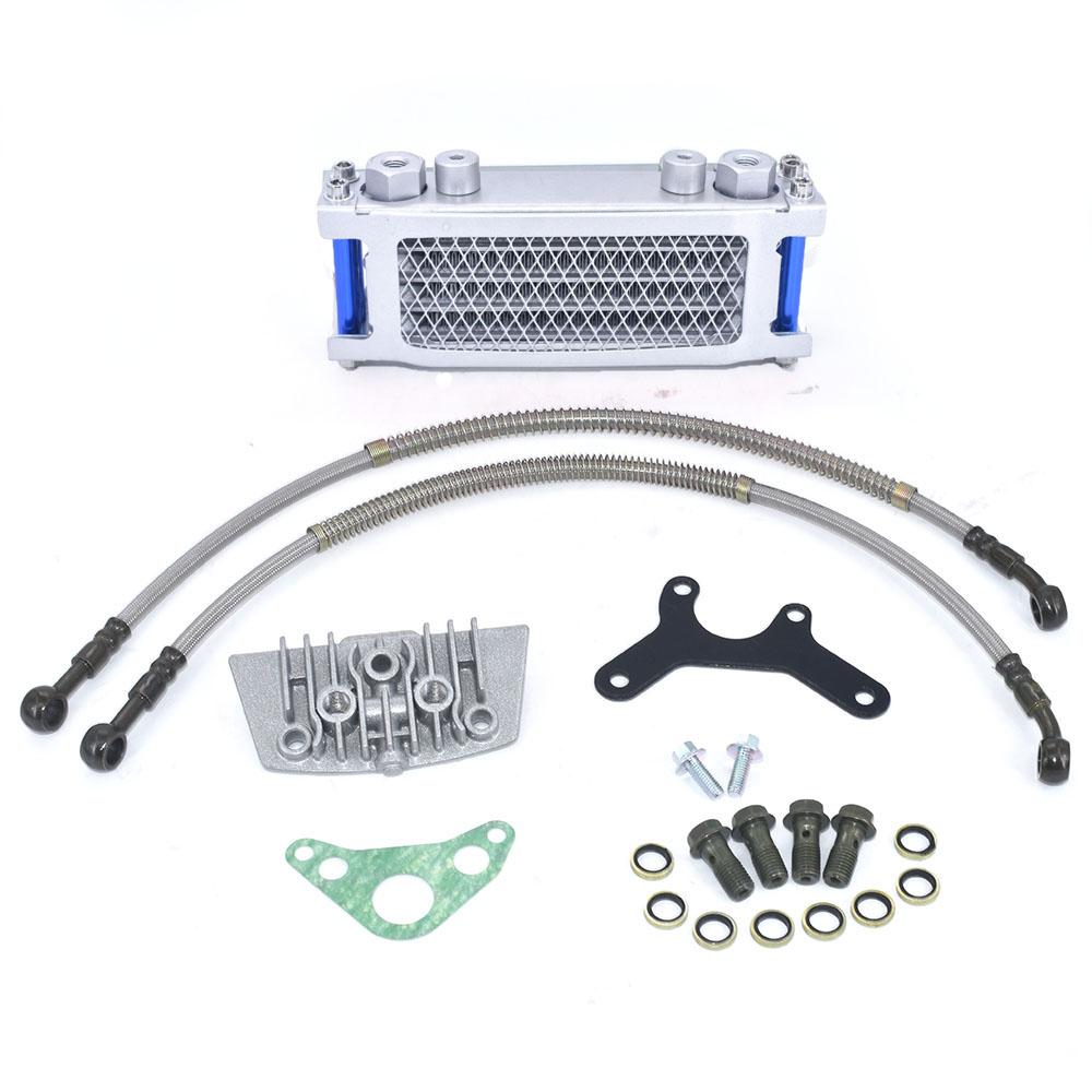 Oil Cooler Motorcycle Oil Radiator Kit Engine Cooling for 50 125 140cc Motocross Universal Dirt Pit Bike ATV Enduro Accessories